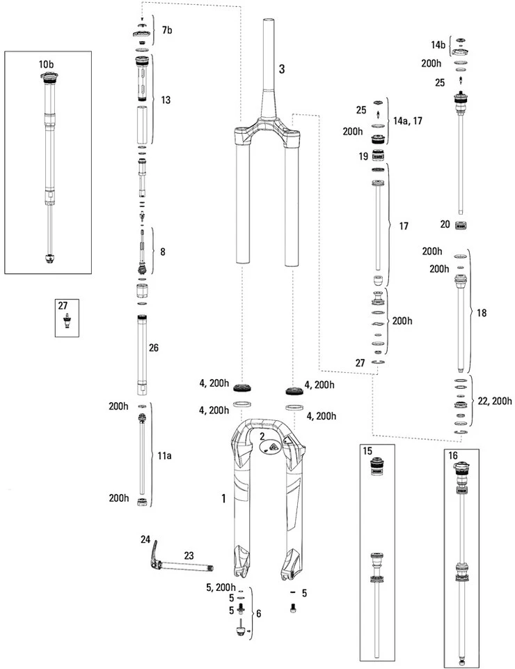ROCKSHOX Ersatzteile Lyrik RCT3 (A1 / 2016-2017) 27,5" 3 ROCKSHOX Ersatzteile Lyrik RCT3 (A1 / 2016-2017) 27,5"