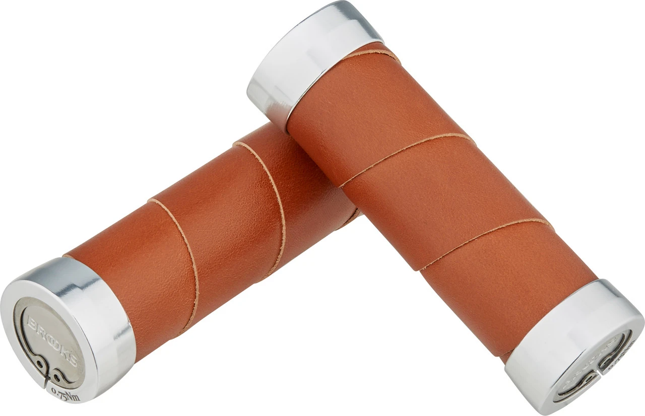 BROOKS Slender Leder Lenkergriffe Für Drehgriffschalter Beidseitig 3 BROOKS Slender Leder Lenkergriffe Für Drehgriffschalter Beidseitig