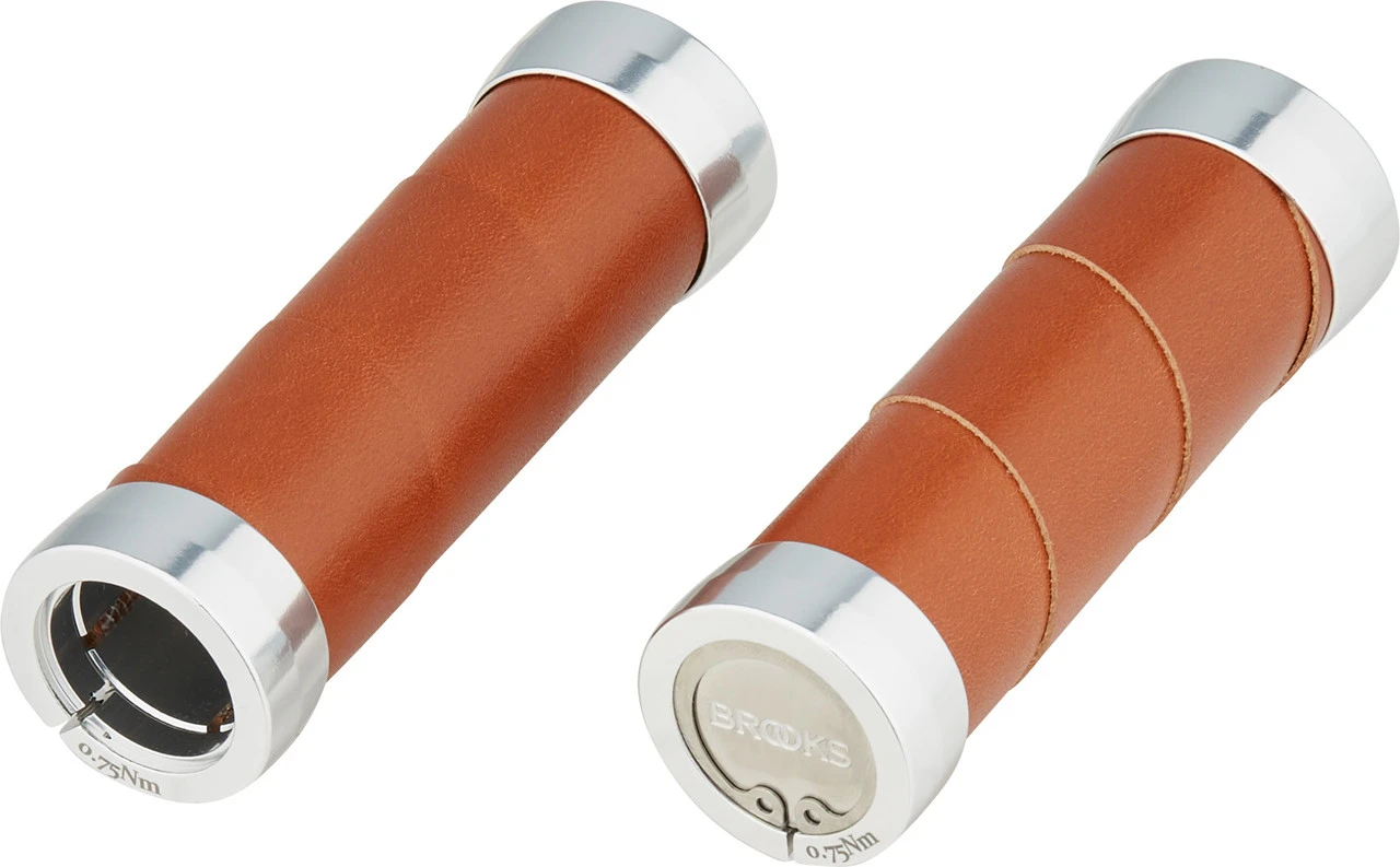 BROOKS Slender Leder Lenkergriffe Für Drehgriffschalter Beidseitig 4 BROOKS Slender Leder Lenkergriffe Für Drehgriffschalter Beidseitig – Bild 2